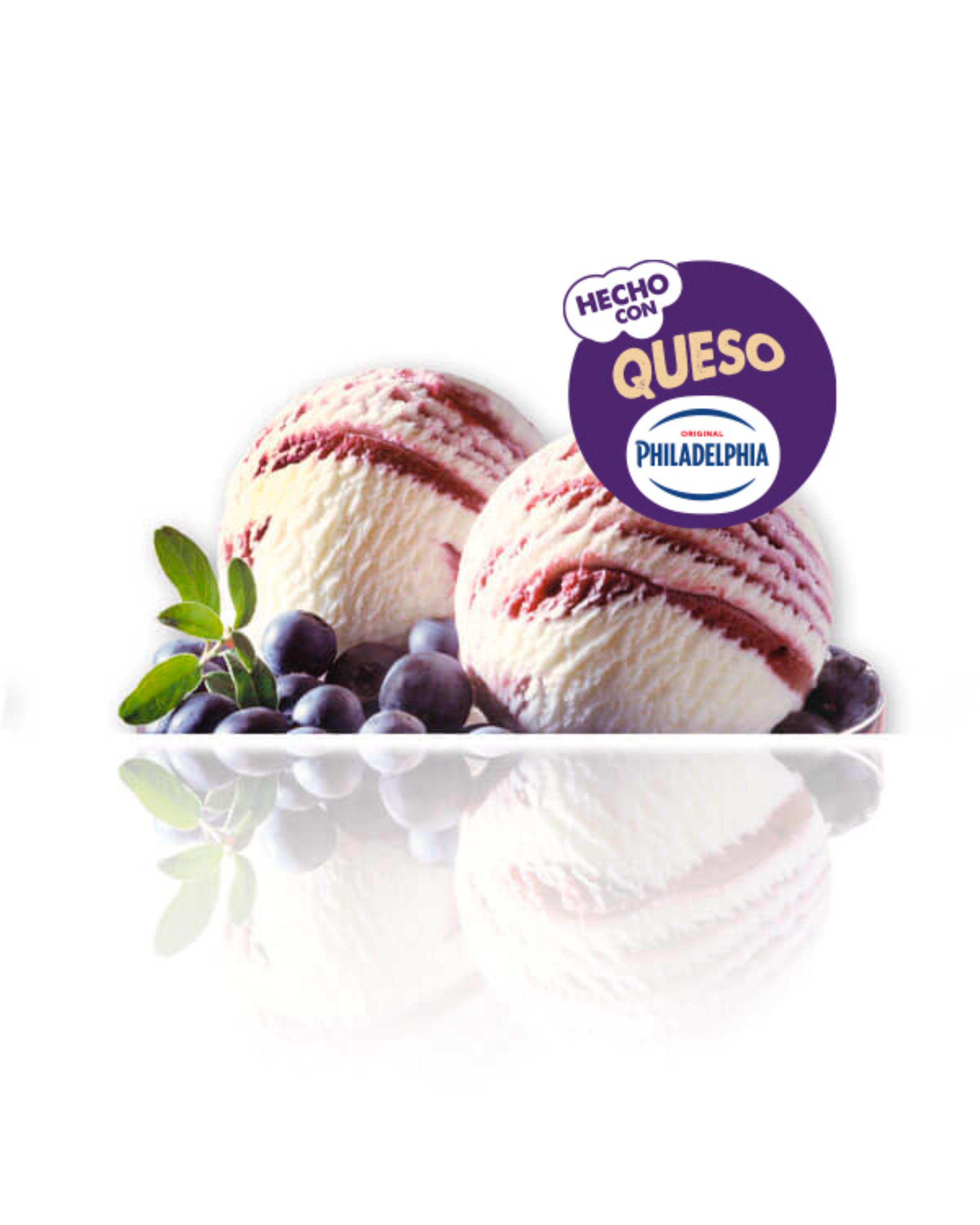 HELADO DE PHILADELPHIA CON ARÁNDANOS